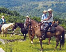 trail riding group people